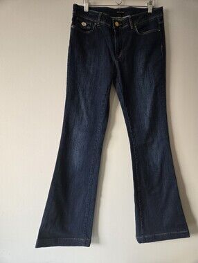 Massimo Dutti Dark Blue Flare Jeans. Size 8